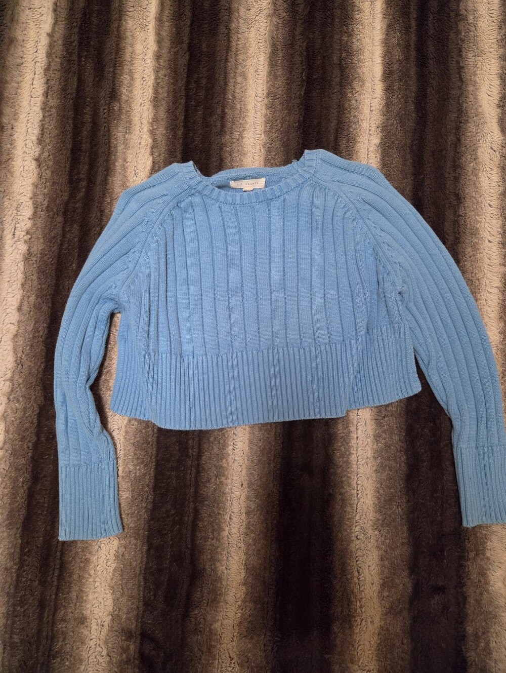 LA Hearts Cropped Ribbed Knit Sweater Size Xs